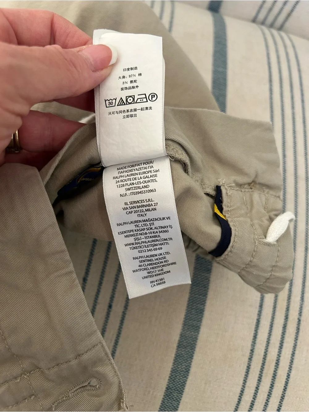 Polo by Ralph Lauren Tan Flat-Front Men's Shorts